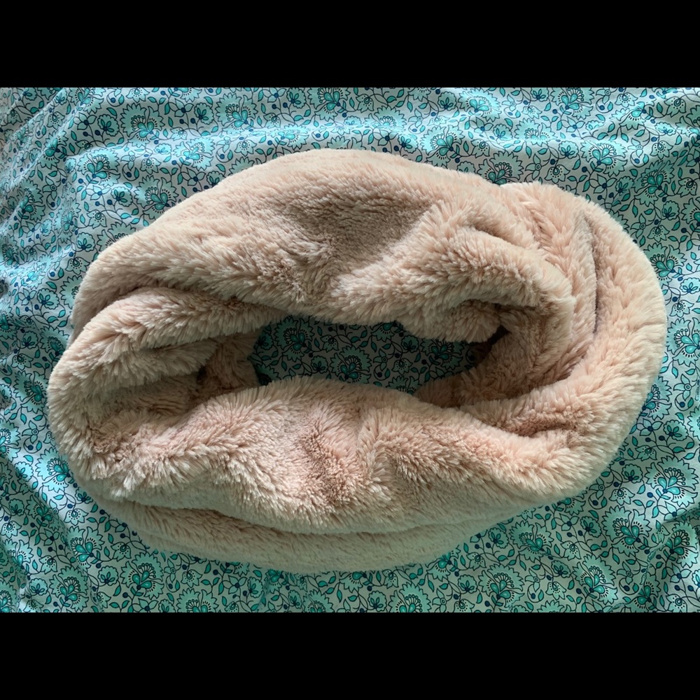 Faux fur infinity scarf